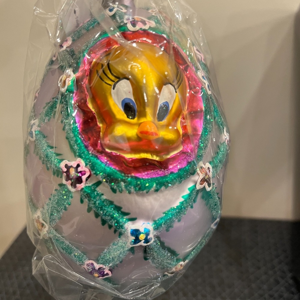 Radko Warner Bros Ornament Faberge Tweety Bird Egg 613 LTD edition, NEW MINT - Picture 4 of 10